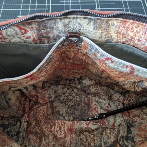 Rough & Tumble custom Duffel in Redwood Denim Full Grain Leather Bag Handbag - Picture 8 of 8